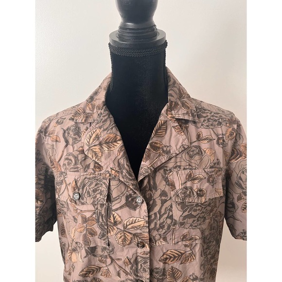 GANNI floral poplin shirt button down - Large - Picture 4 of 7